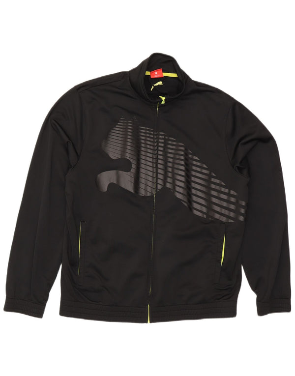 Puma Mens Graphic Tracksuit Top Jaqueta Grande Poliéster Preto