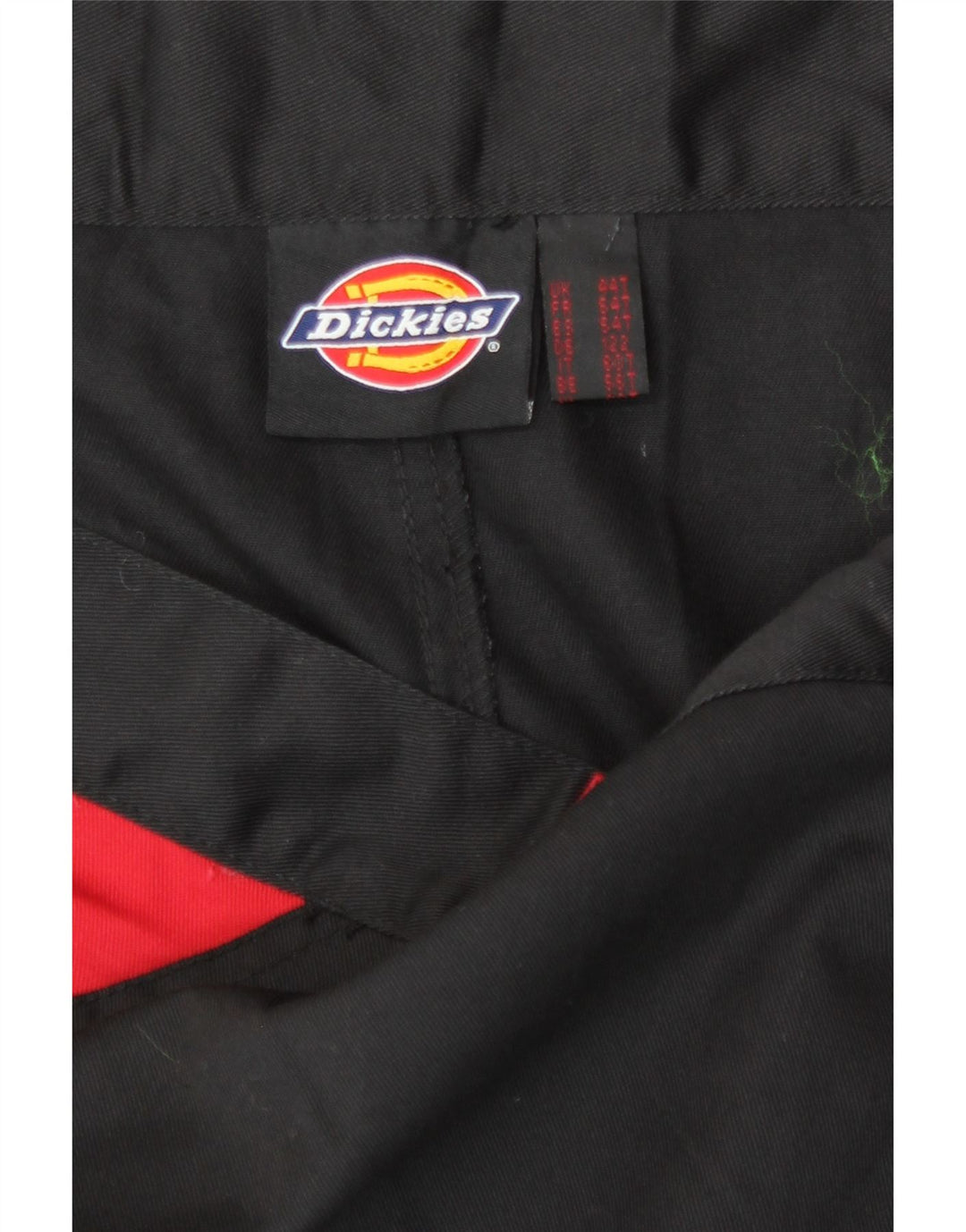 Calças cargo retas masculinas Dickies W44 L31 poliéster colorblock preto