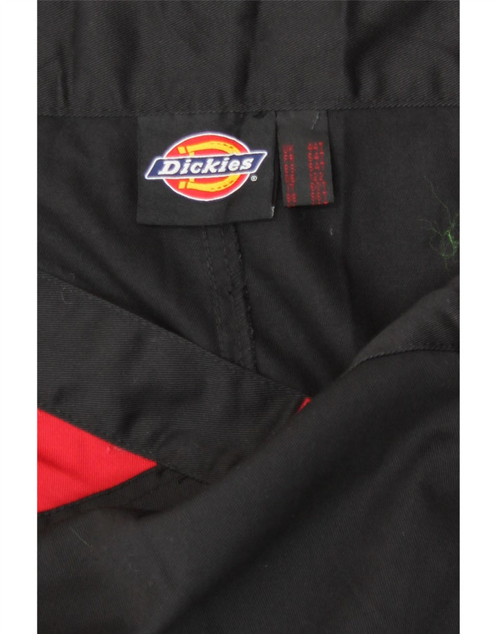 Calças cargo retas masculinas Dickies W44 L31 poliéster colorblock preto