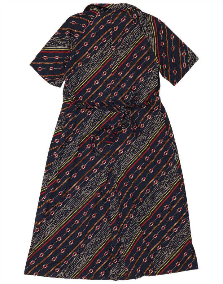 Vestido feminino Persona plus size evasê tamanho 27 XL azul marinho poliamida