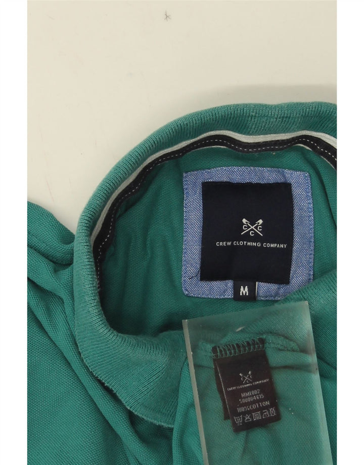 Camisa polo masculina Crew Clothing algodão turquesa médio