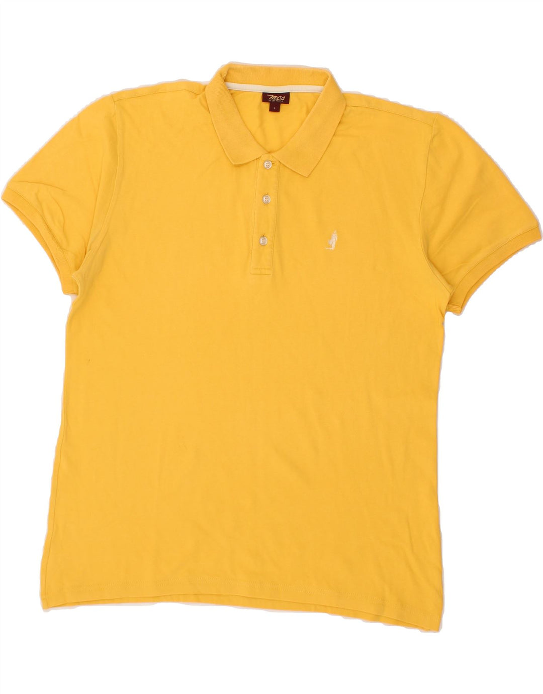MARLBORO CLASSICS Mens Polo Shirt Large Yellow Cotton Vintage Marlboro Classics and Second-Hand Marlboro Classics from Messina Hembry 