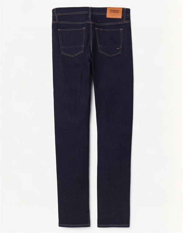 Tommy Hilfiger Masculino Layton Super Slim Jeans W31 L34 Azul Marinho Algodão