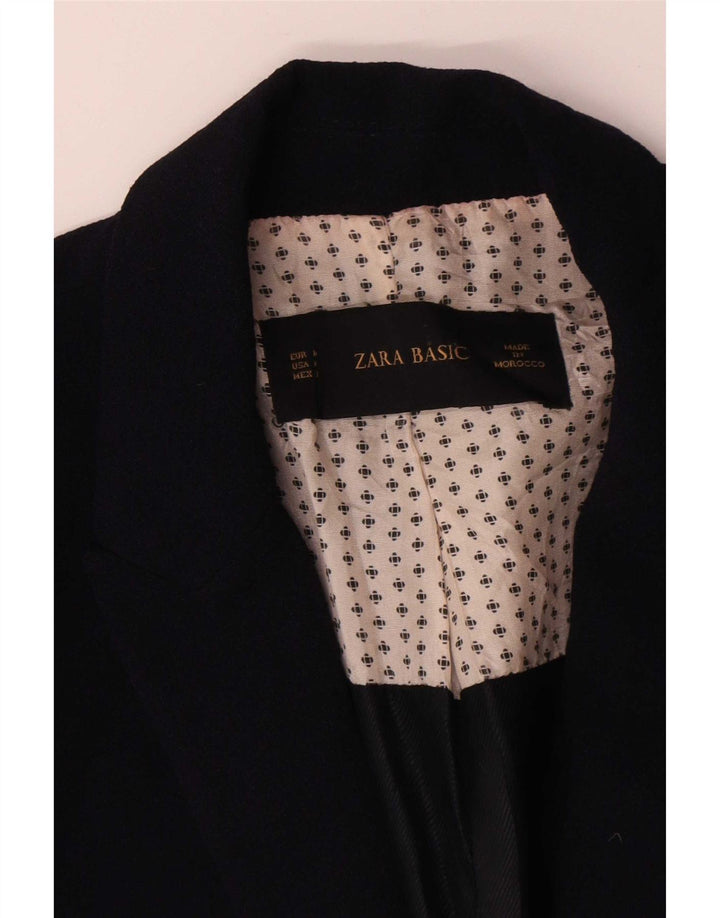 Jaqueta blazer feminina Zara com 1 botão Reino Unido 14 médio azul marinho