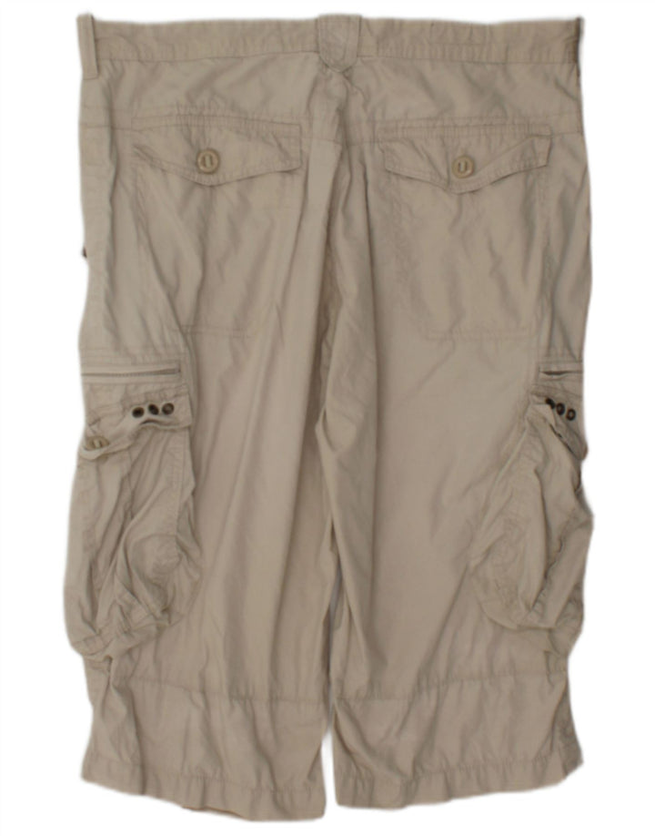 Shorts cargo masculino Marks & Spencer Blue Harbor W36 grande algodão bege