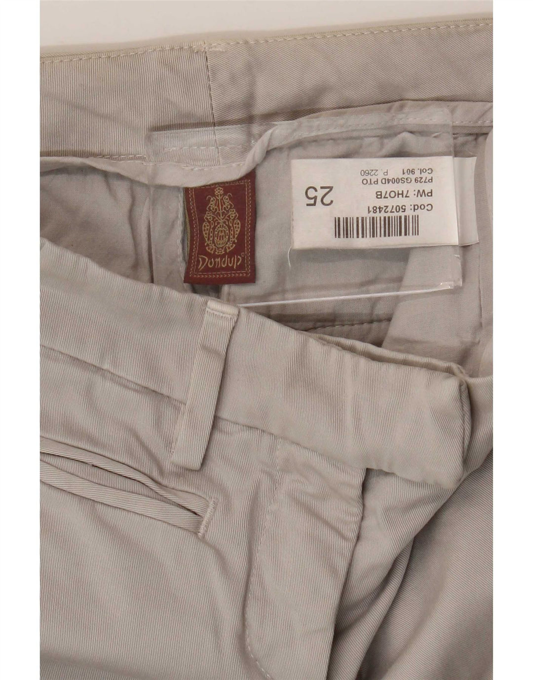 Calça Chino Dondup Feminina Slim W25 L27 Algodão Cinza