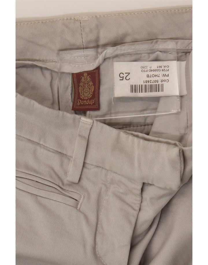 Calça Chino Dondup Feminina Slim W25 L27 Algodão Cinza