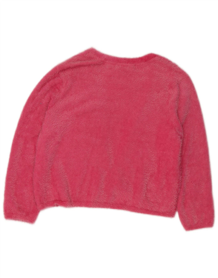 Suéter feminino Marks & Spencer com corte aberto e cardigã Reino Unido 12 rosa médio
