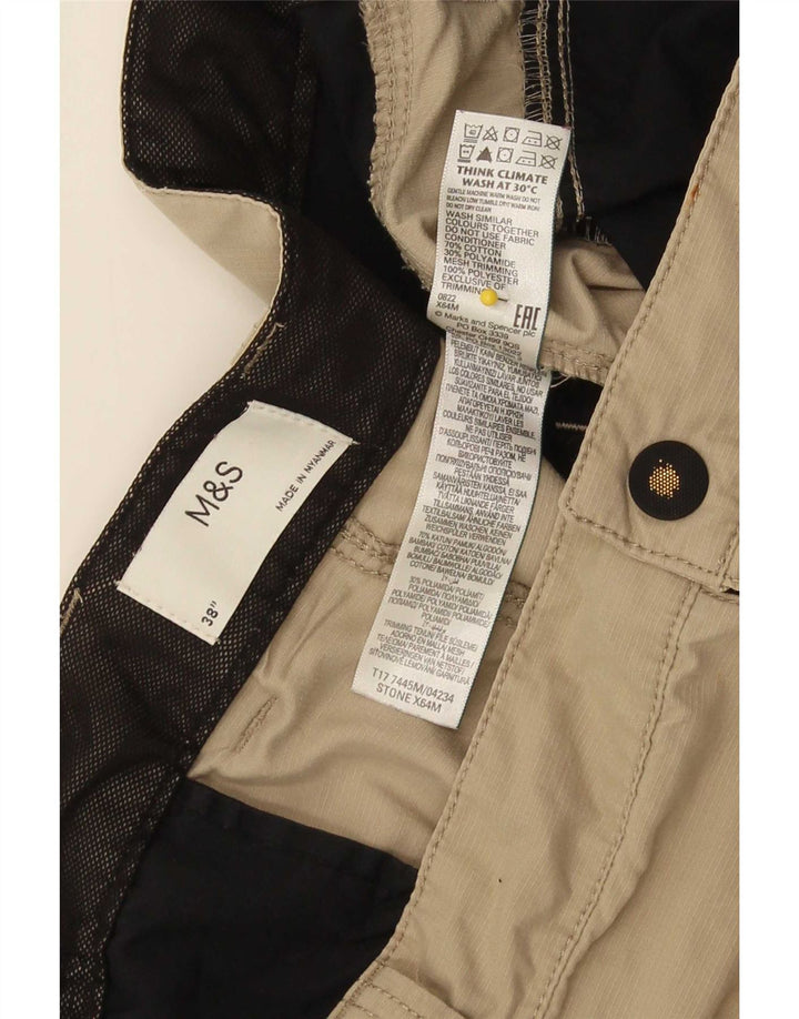 Shorts cargo masculino Marks & Spencer XL W38 algodão bege