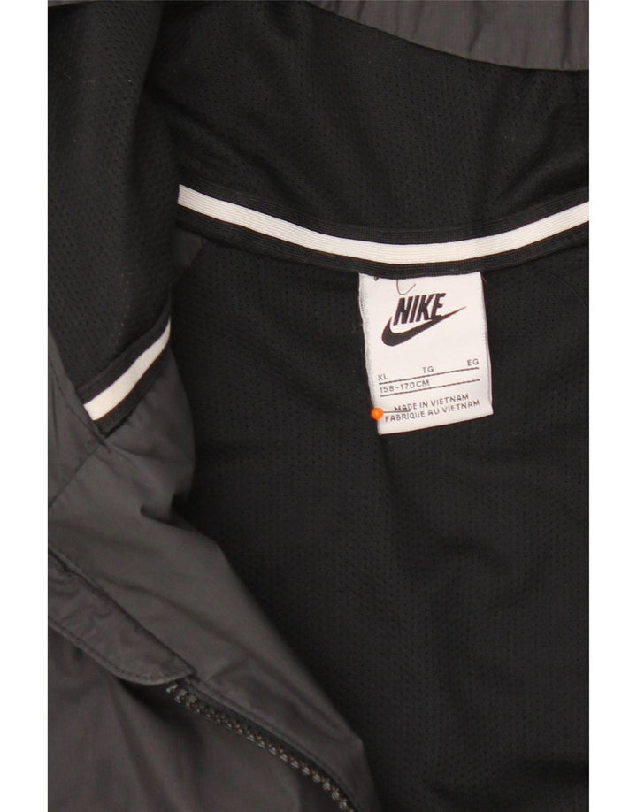 Casaco de treino com capuz Nike Boys 13-14 anos XL preto poliéster