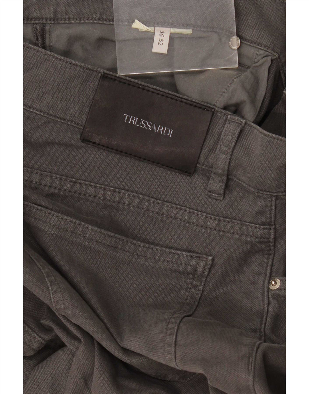 Trussardi Mens Calça Casual Slim W36 L36 Cinza