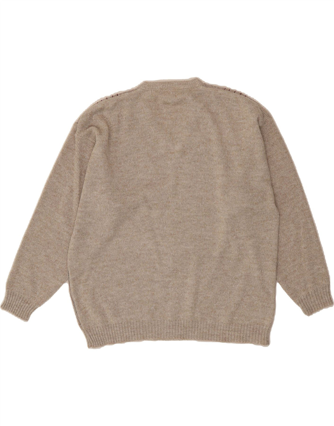 NEW ERA Mens V-Neck Jumper Sweater 2XL Grey Argyle/Diamond Acrylic Vintage New Era and Second-Hand New Era from Messina Hembry 