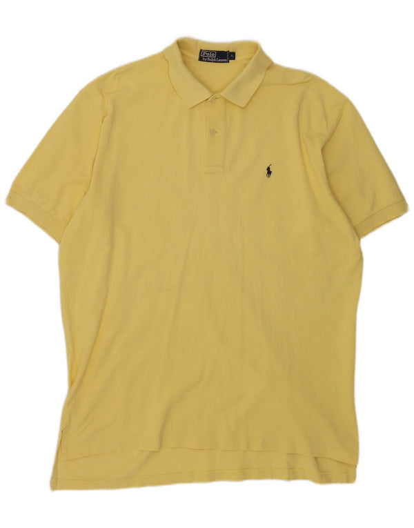 Polo Ralph Lauren Camisa masculina XL algodão amarelo