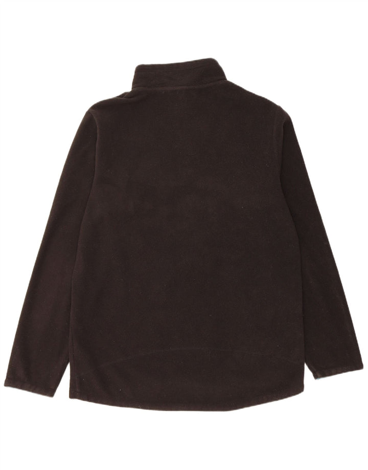Weird Fish Masculino Zip Neck Fleece Jumper Médio Poliéster Preto