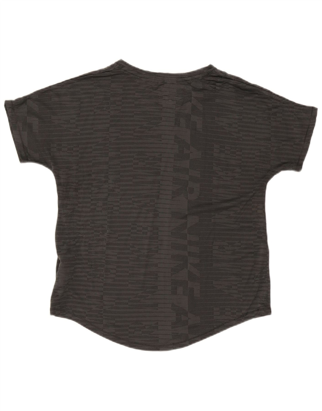 Camiseta Nike feminina gráfica Top UK 14 poliéster cinza médio