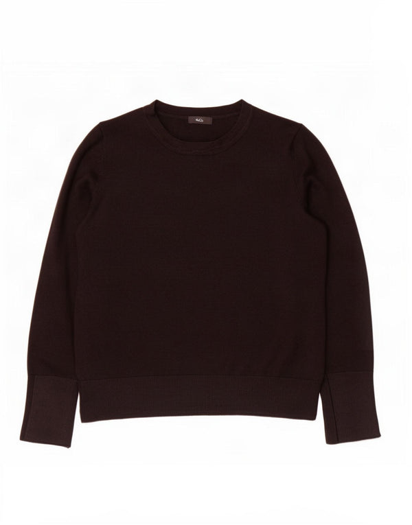 Suéter feminino M&Co com gola canoa UK 12 viscose preta média
