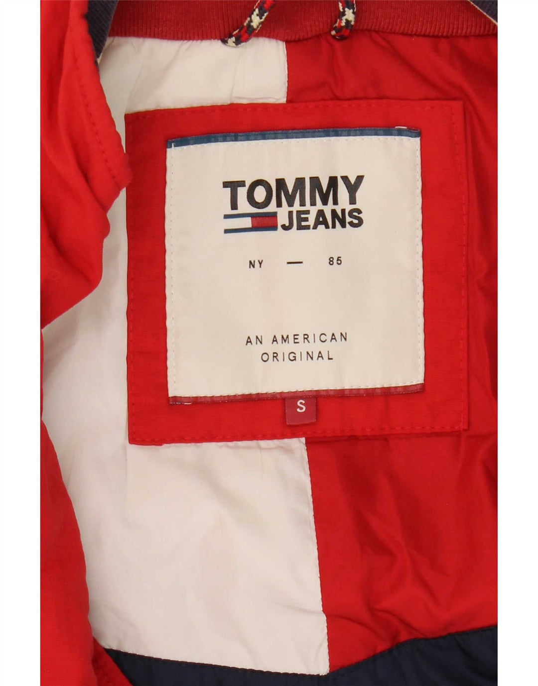 Jaqueta bomber masculina Tommy Hilfiger UK 36 pequena poliamida vermelha