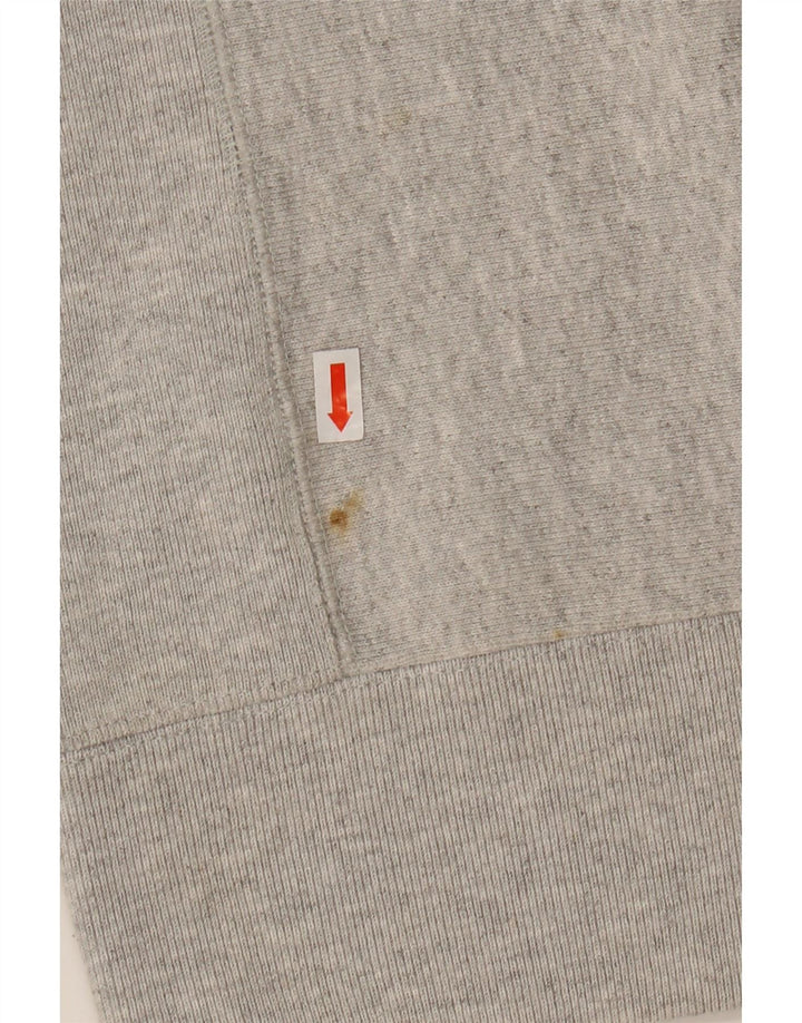 CHAMPION Suéter feminino com tecido reverso UK 14 algodão cinza médio