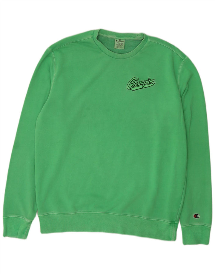 CHAMPION Suéter masculino com capuz de algodão verde médio
