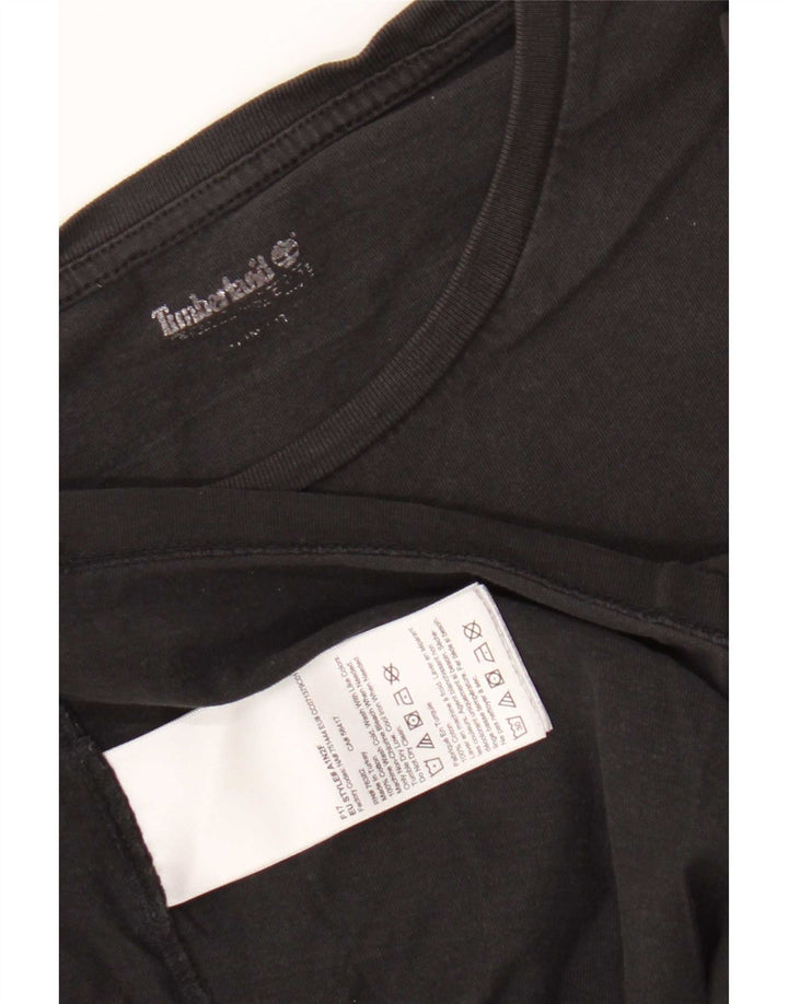 Timberland Camiseta masculina gráfica top pequeno algodão preto