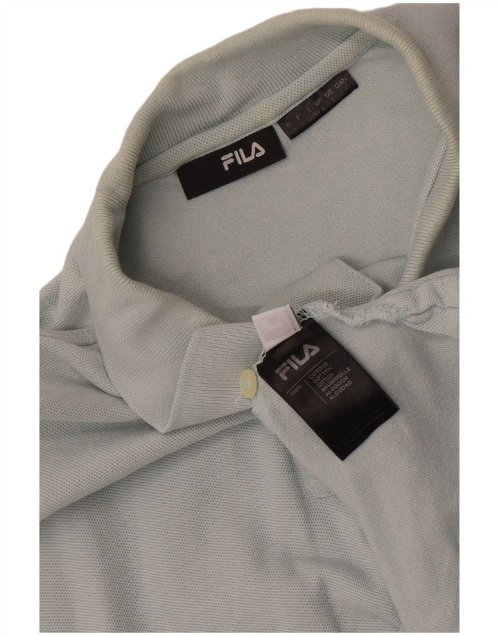 Camisa polo masculina Fila grande algodão cinza