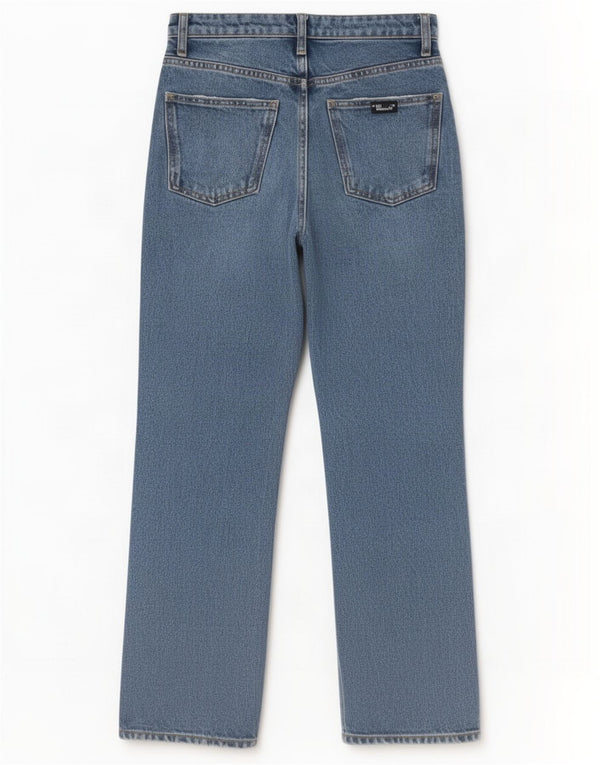 Calça jeans feminina Zara Bootcut EU 36 XS W26 L26 azul algodão