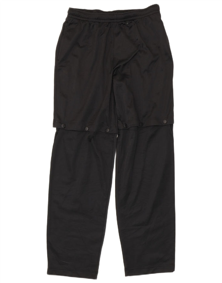 Calça de treino masculina Kappa com estampa gráfica grande de poliéster preto