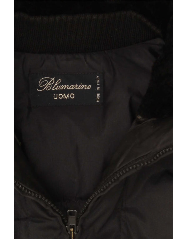 Jaqueta Parka Masculina Blumarine UK 40 Grande Preta