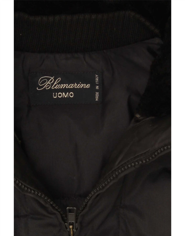 Jaqueta Parka Masculina Blumarine UK 40 Grande Preta