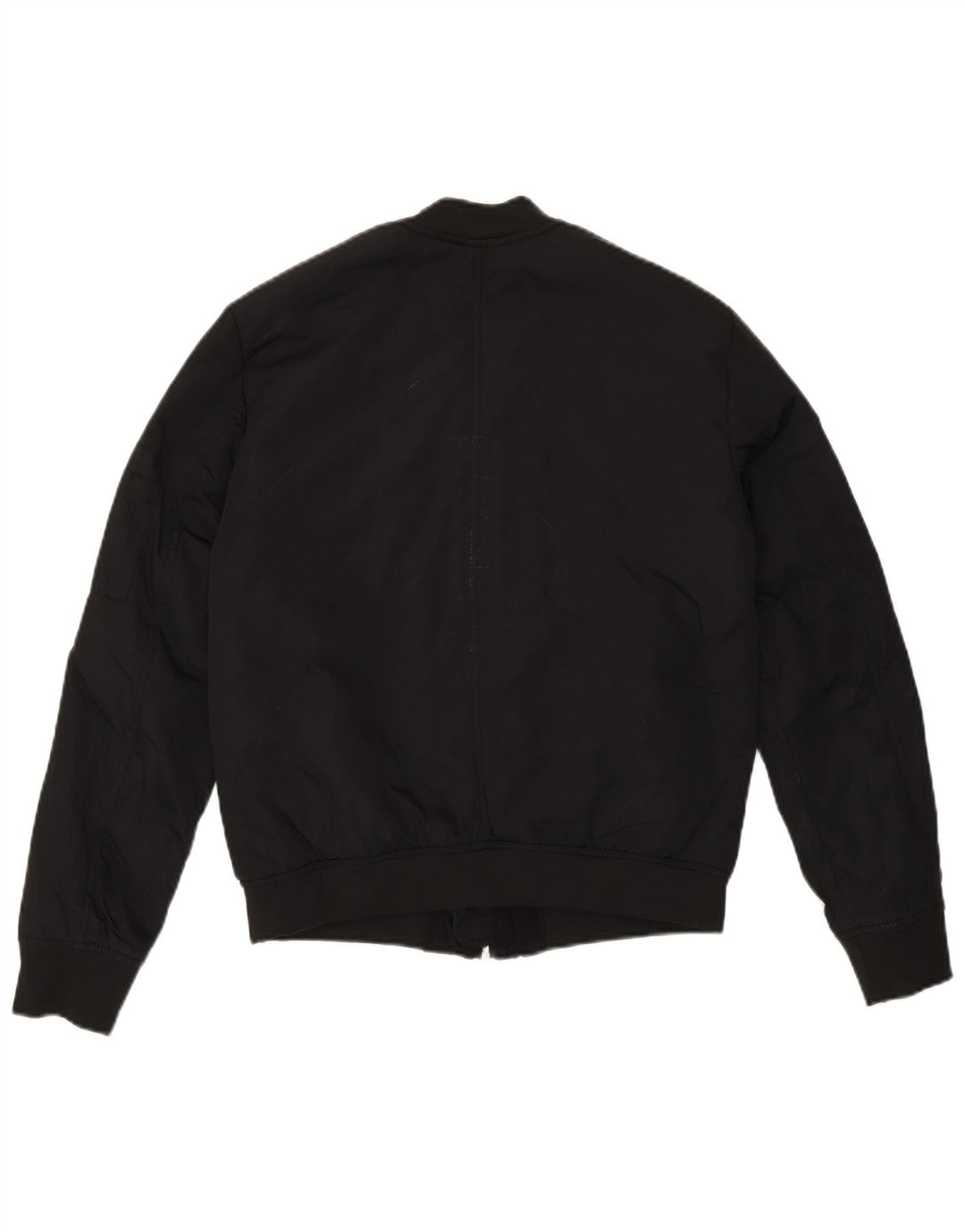 Zara Womens Loose Fit Bomber Jacket UK 4 XS Preto Poliéster Moderno