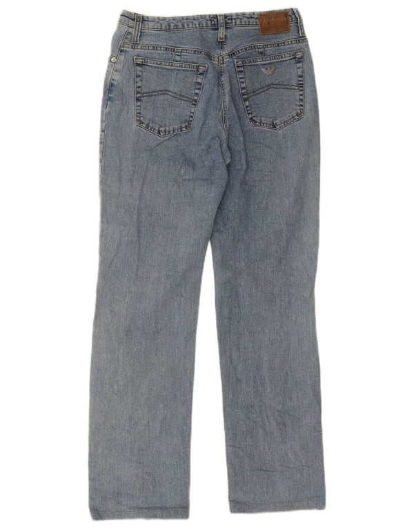 Calça jeans reta feminina Armani Comfort Fit W29 L28 azul
