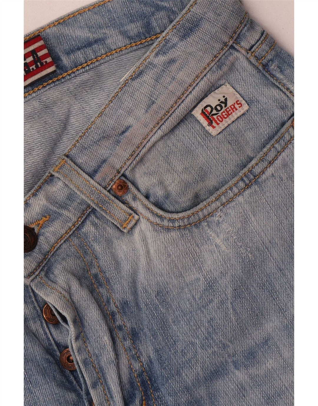 Calça jeans reta masculina Roy Rogers W30 L31 algodão azul