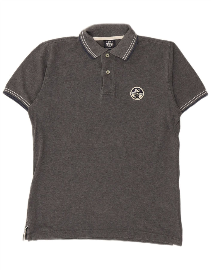 Camisa polo masculina North Sails algodão cinza médio