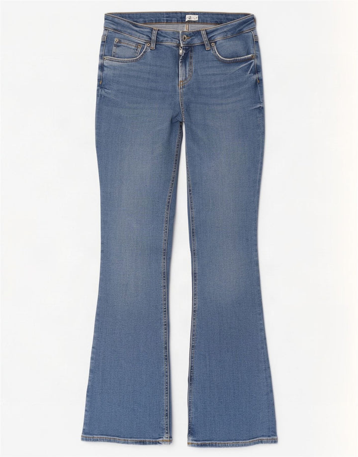 Zara Jeans feminino queimado EU 38 pequeno W28 L32 algodão azul