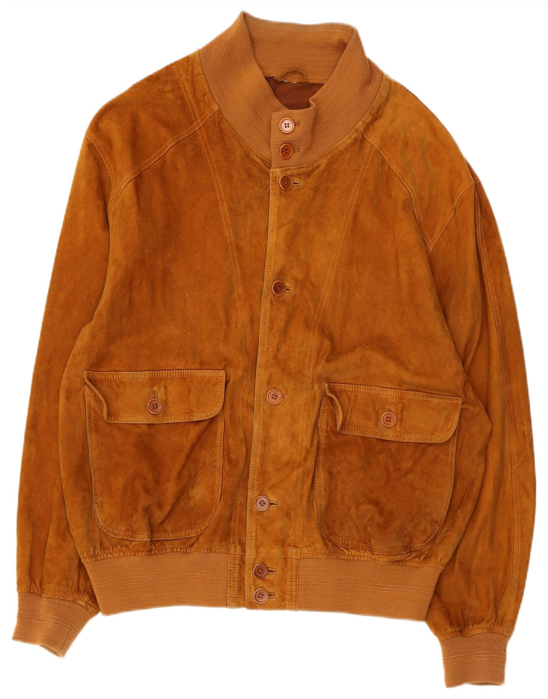 Jaqueta bomber masculina VINTAGE de camurça UK 42 XL marrom