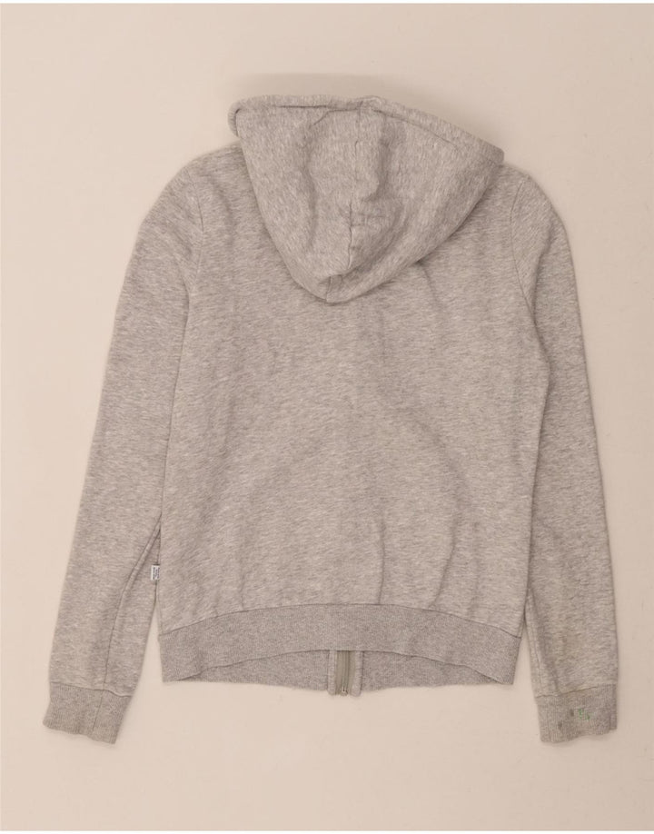PUMA Womens Graphic Zip Hoodie Sweater UK 8 Small  Grey Cotton Vintage Puma and Second-Hand Puma from Messina Hembry 