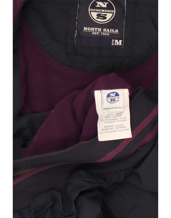 Jaqueta bomber masculina com capuz North Sails UK 38 poliamida azul marinho médio