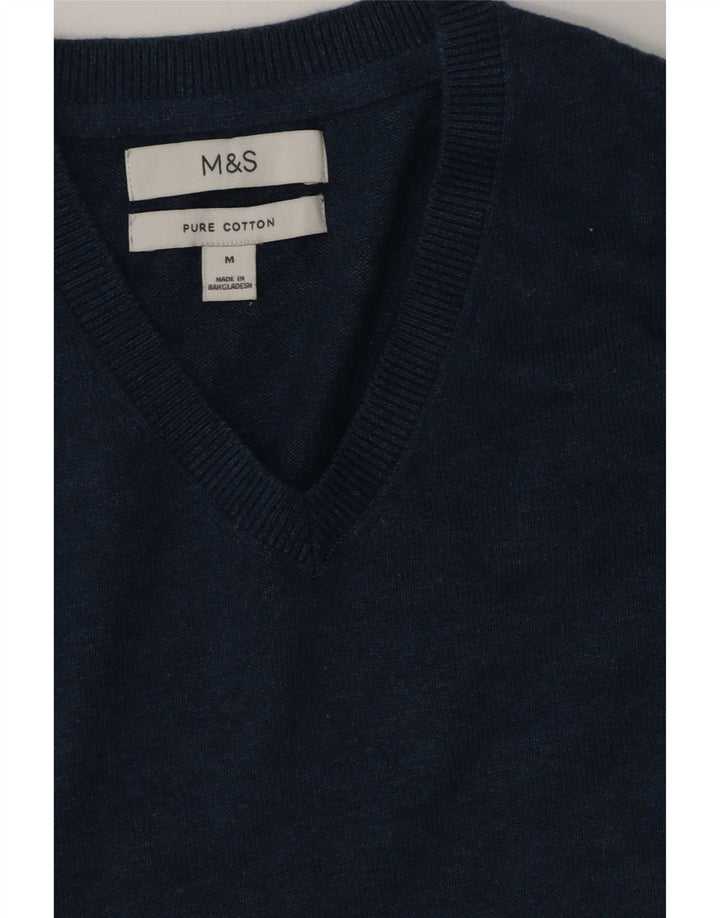 Regata masculina Marks & Spencer com colete de algodão azul médio
