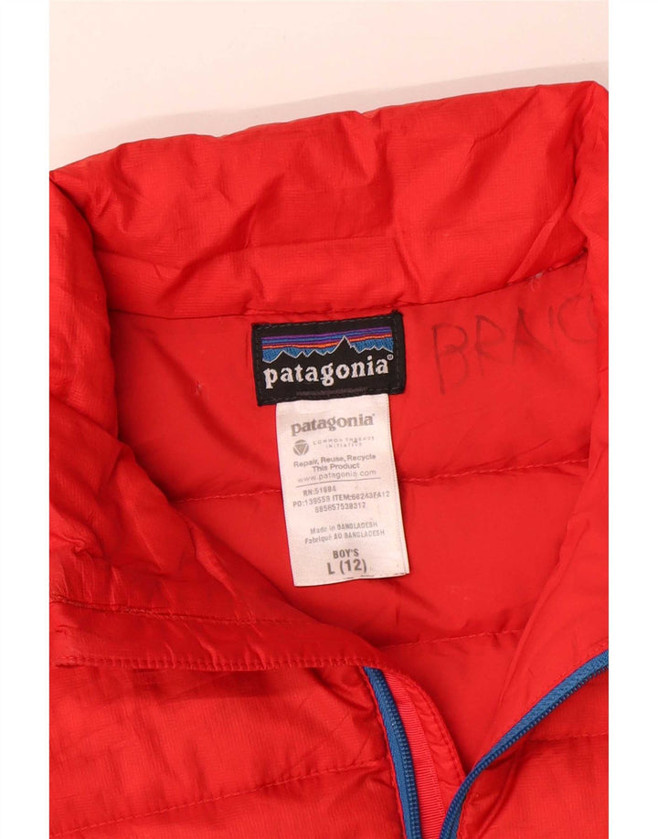 Casaco acolchoado Patagonia Boys 11-12 Anos Grande Poliéster Vermelho