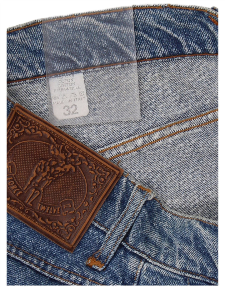Saia jeans feminina VINTAGE W32 grande algodão azul