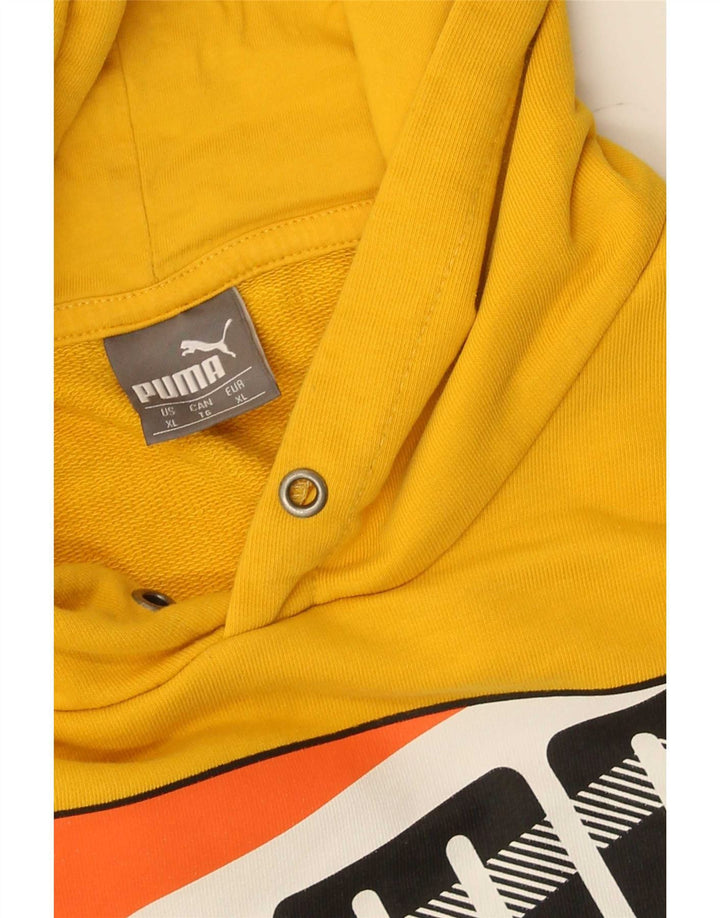 Puma Mens Graphic Hoodie Jumper XL Amarelo