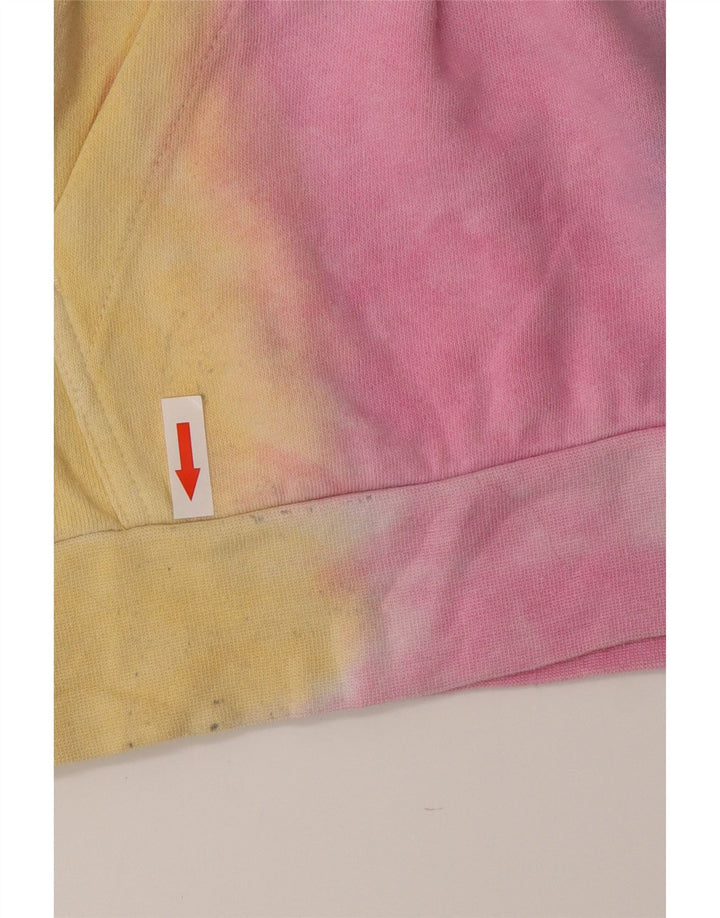 Vans Womens Crop Oversized Hoodie Jumper UK 10 Pequeno Multicolorido Tie Dye