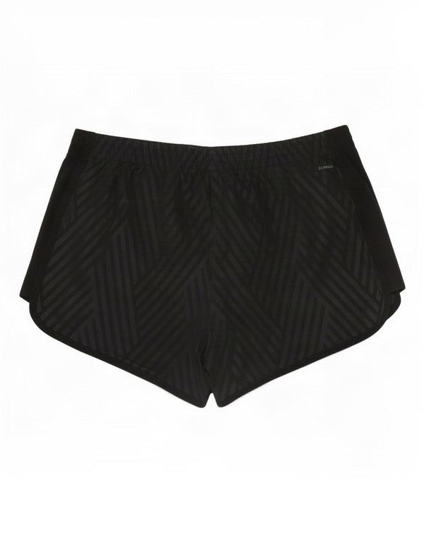 Adidas Womens Climalite Sport Shorts UK 16/18 Grande Listrado Preto