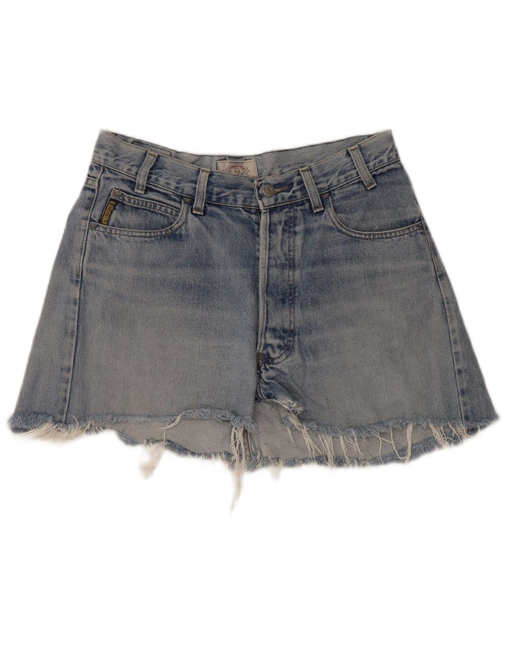 Mini saia jeans feminina Armani W30 azul médio