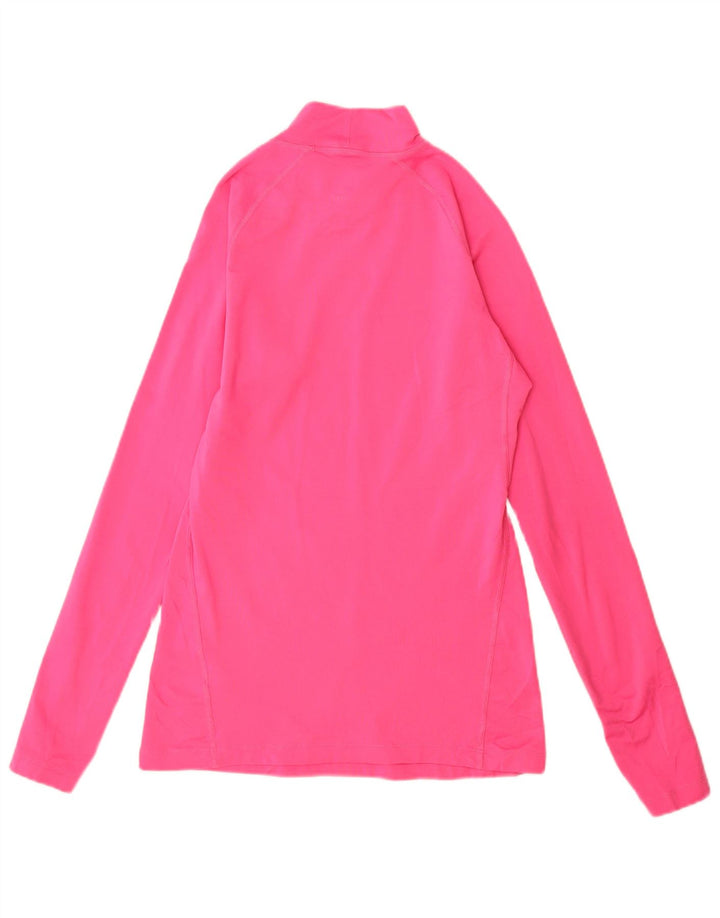 Top Nike Dri Fit Feminino Manga Longa UK 12 Médio Poliéster Rosa