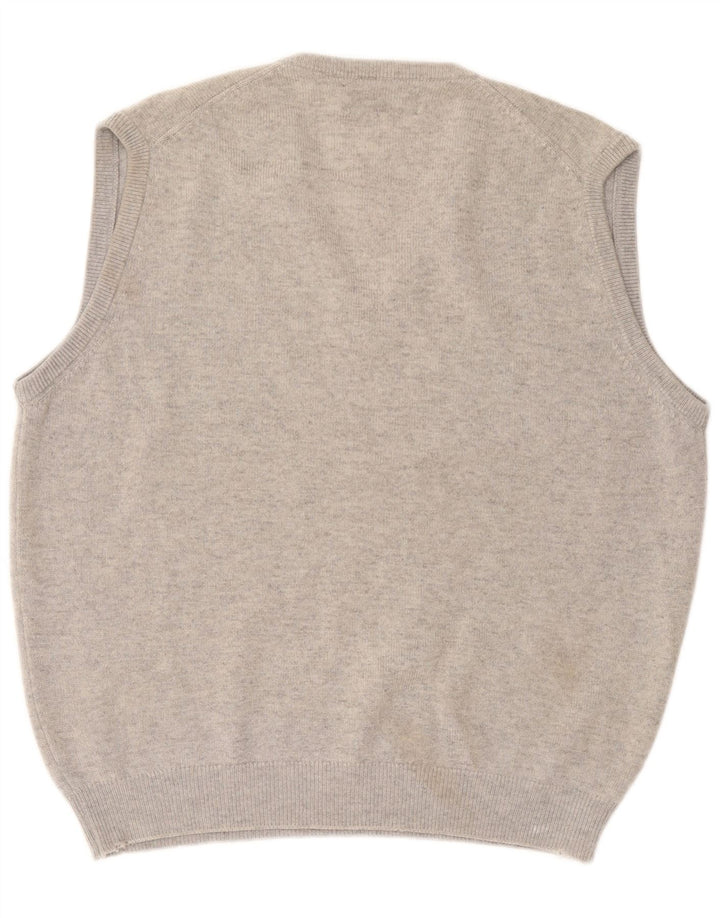 Pringle Mens Vest Tank Top XL Lã Cinza