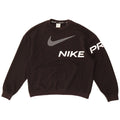 Nike feminino gráfico oversized moletom jumper reino unido 10 pequeno algodão preto