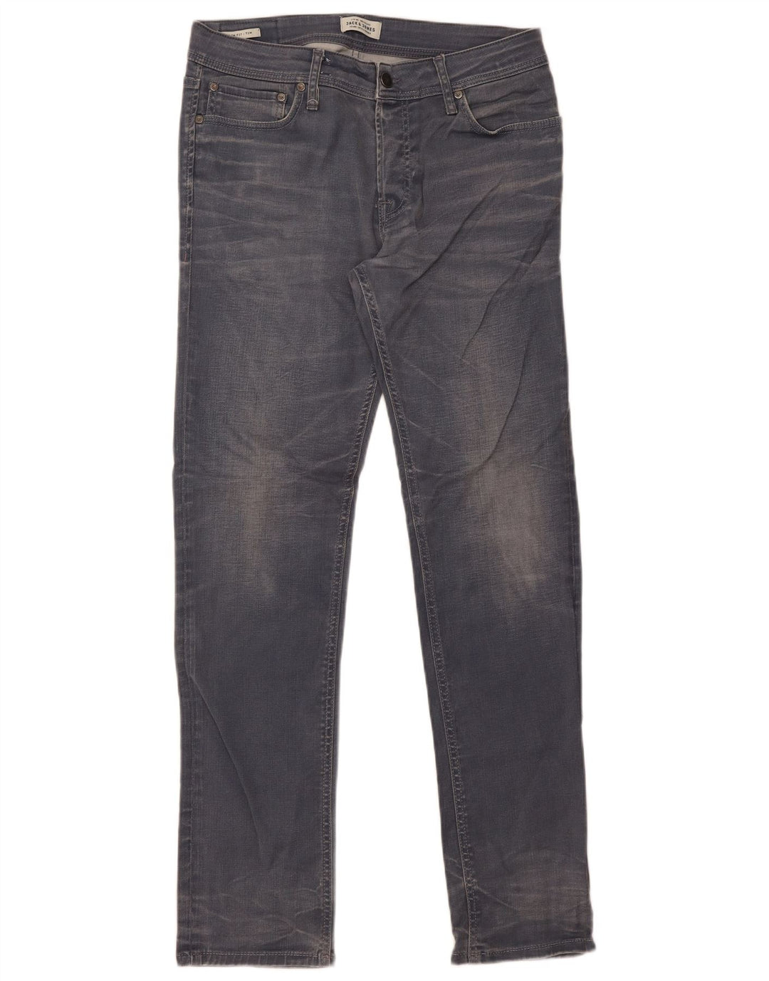 Jack & Jones Masculino Tim Slim Jeans W34 L34 Cinza Algodão