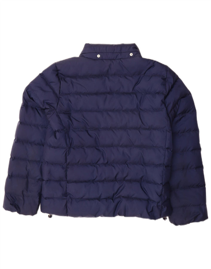 Jaqueta feminina acolchoada com capuz grande LEVI'S Reino Unido 10 pequena azul marinho