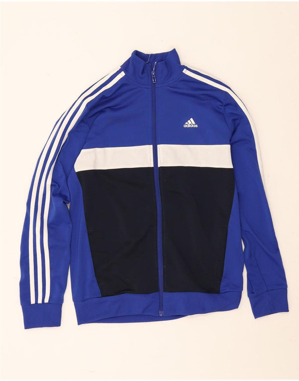 Jaqueta Adidas Meninos Treino Top 13-14 Anos Azul Colorblock Poliéster